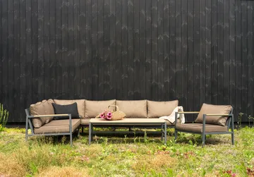 Cap sofa group - Anthracite-brown, 6-seater - Brafab