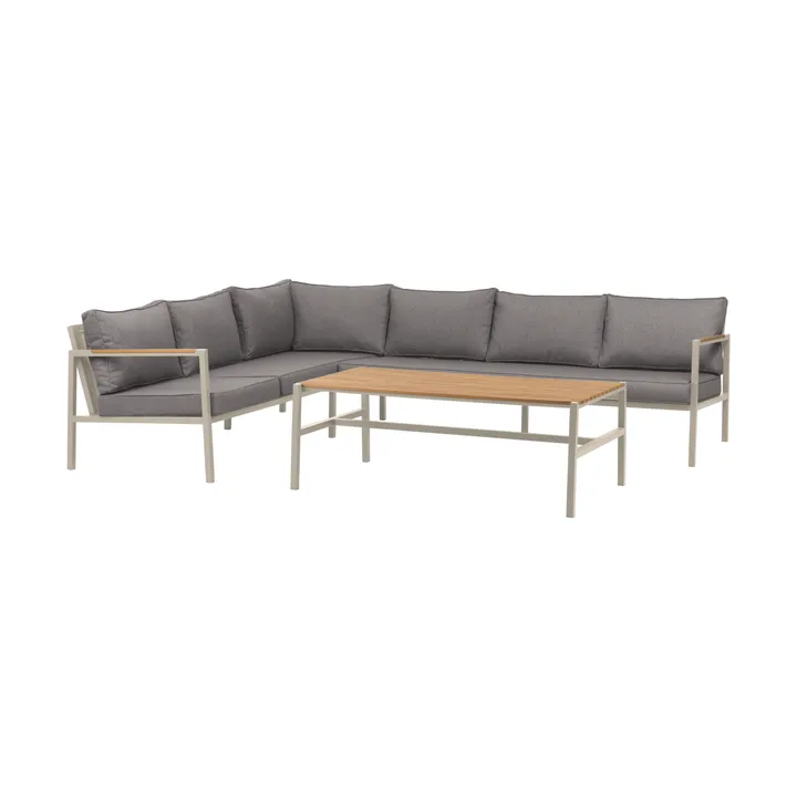 Cap sofa group - Light grey-grey, 6-seater - Brafab