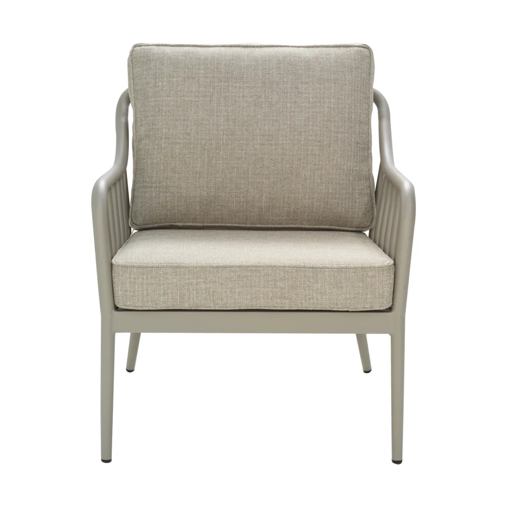 Coleville armchair, Khaki-burlap beige Brafab