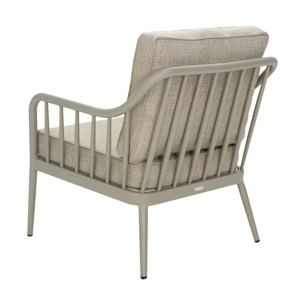 Coleville armchair, Khaki-burlap beige Brafab