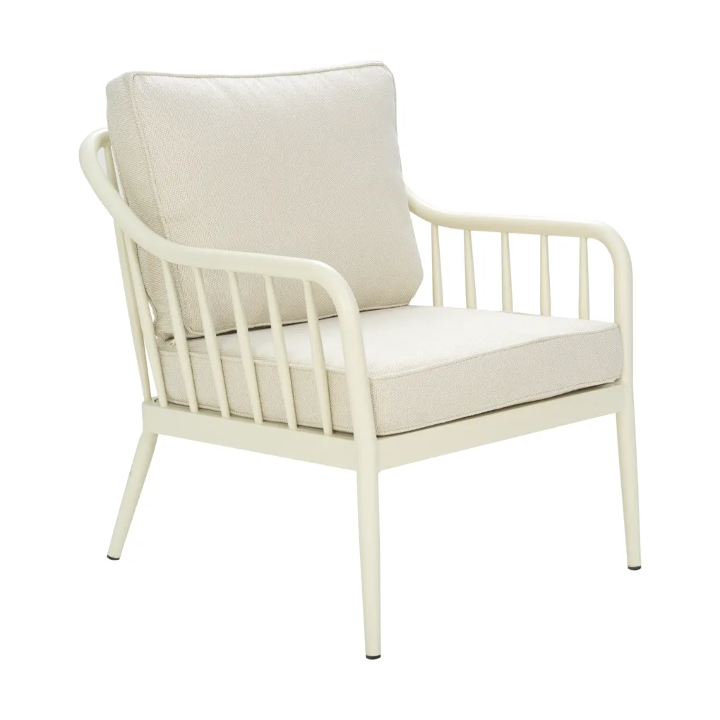 Coleville armchair, Pearl white-dot beige Brafab