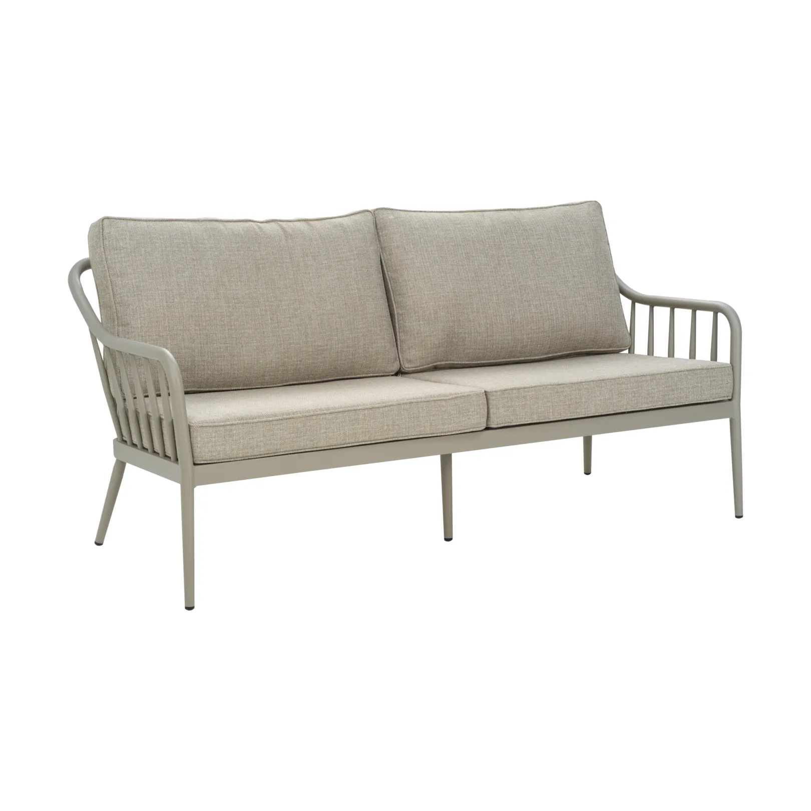 Coleville sofa, Khaki-burlap beige, 3-seater Brafab