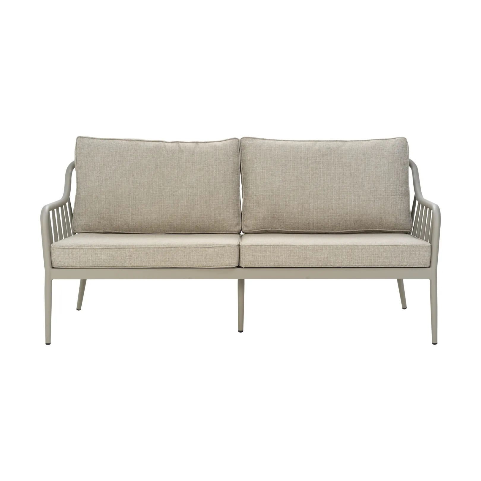 Coleville sofa, Khaki-burlap beige, 3-seater Brafab