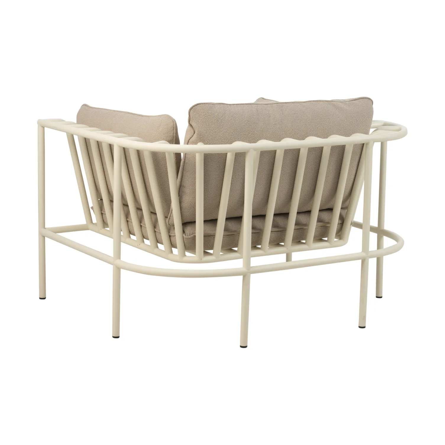 Collier armchair, Pearl white-teddy beige Brafab