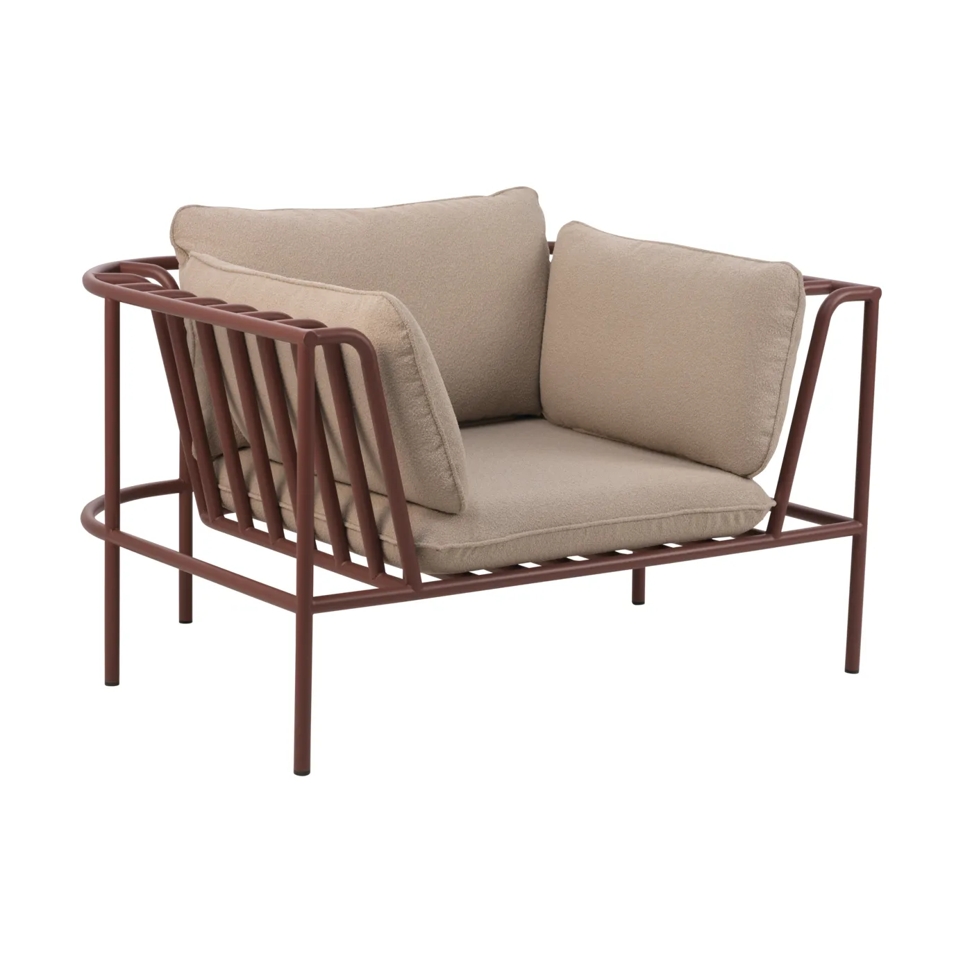 Collier armchair, Zin red-teddy beige Brafab