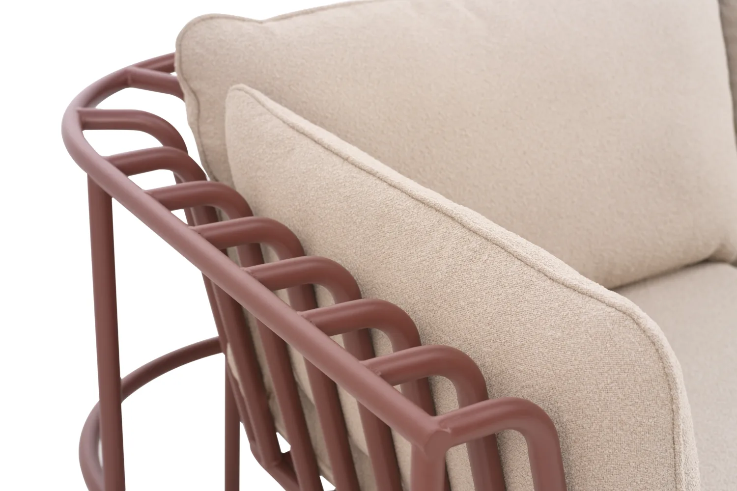 Collier armchair, Zin red-teddy beige Brafab