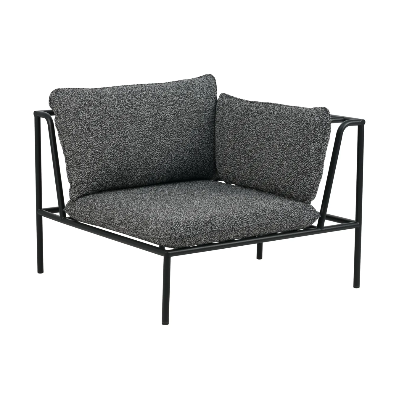 Collier sofa module, Black-teddy ant, corner Brafab