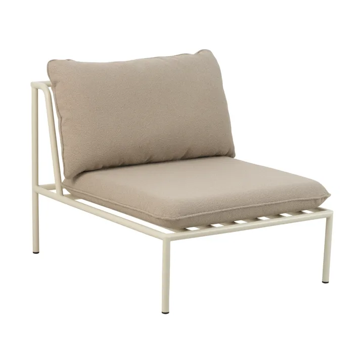 Collier sofa module - Pearl white-teddy beige, middle section - Brafab