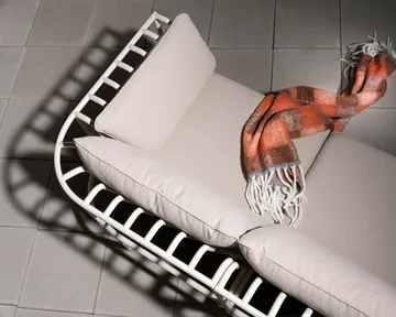 Collier sofa module - Pearl white-teddy beige, middle section - Brafab