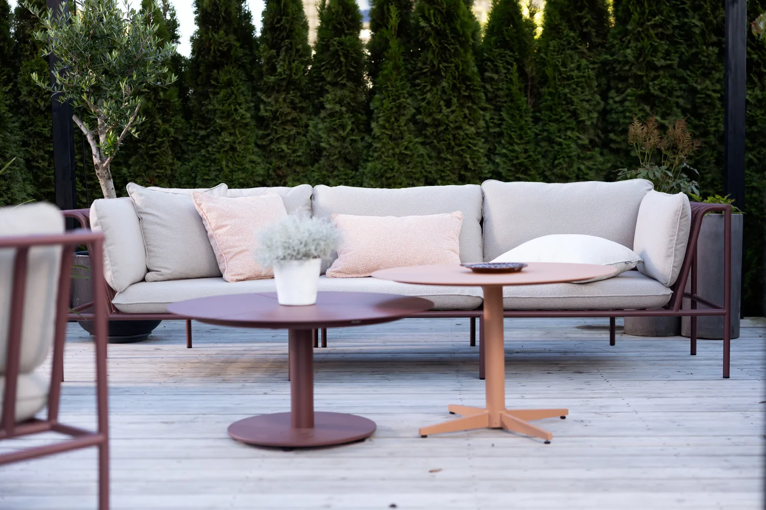 Collier sofa module, Zin red-teddy beige, corner Brafab