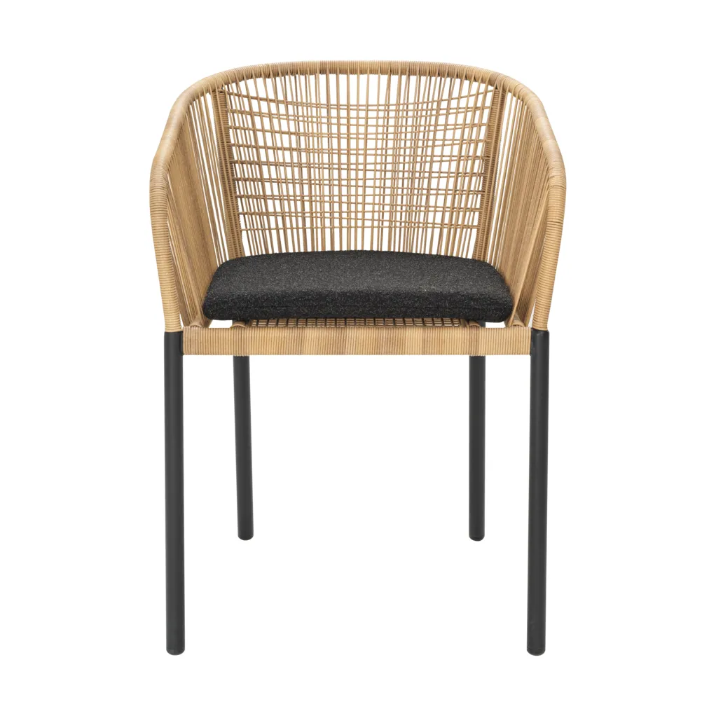 Delta armchair, Black-natural Brafab