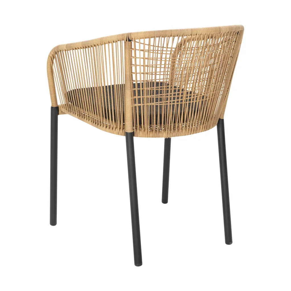 Delta armchair, Black-natural Brafab