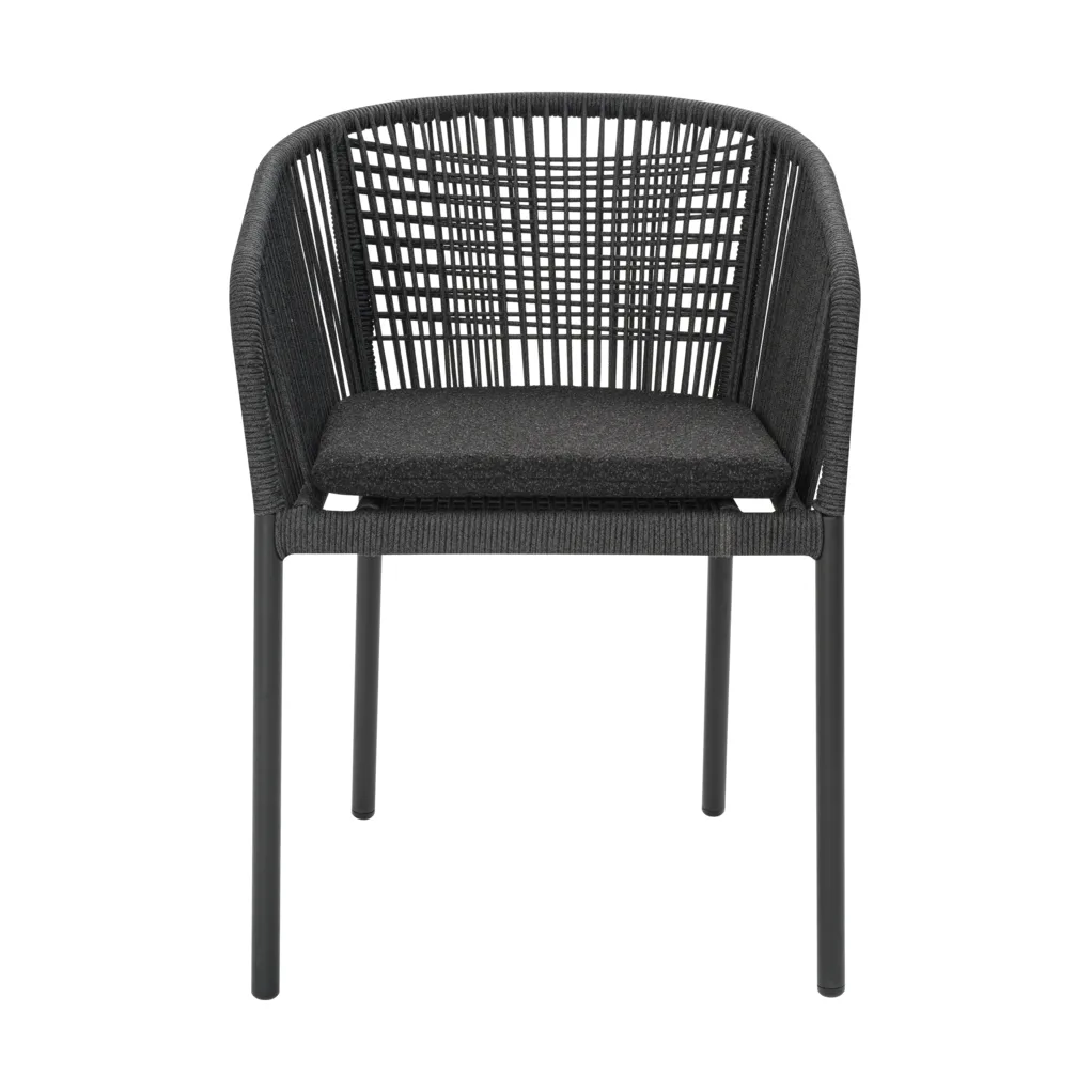 Delta armchair, Black Brafab