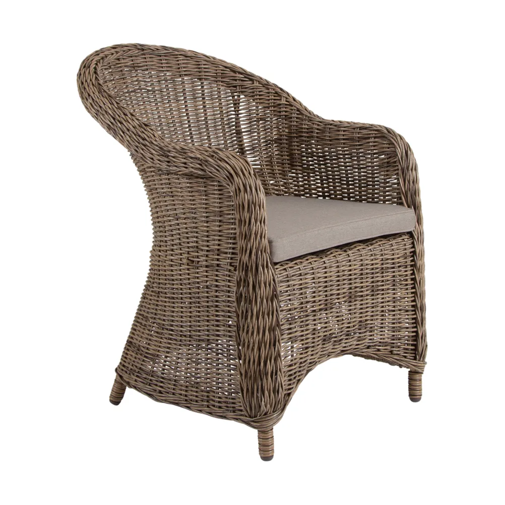 Eads armchair with seat cushion, Natural-beige Brafab