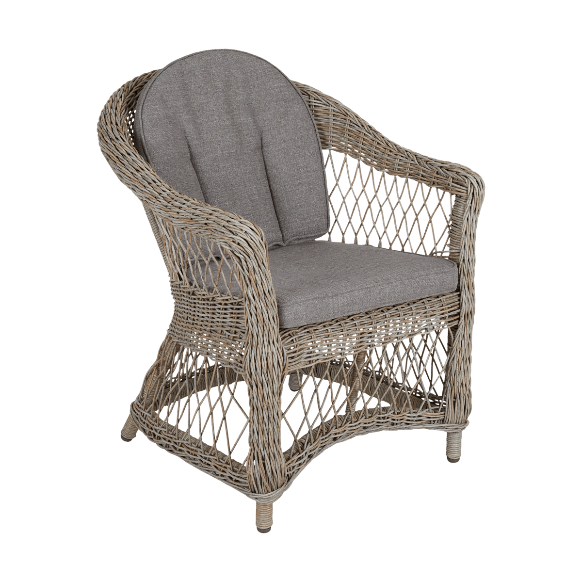Brafab Kamomill armchair with seat and back cushion Beige-sand