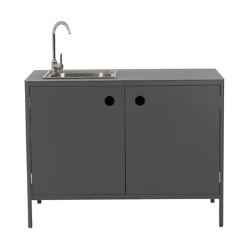 Kelia outdoor kitchen base cabinet with sink - Anthracite, 121x90x64 cm - Brafab