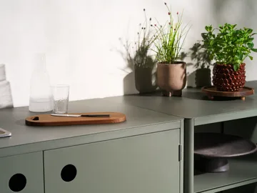 Kelia outdoor kitchen base cabinet with sink - Nordic green, 121x90x64 - Brafab