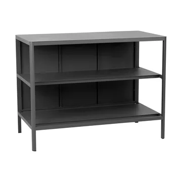 Kelia outdoor kitchen bench with shelves - Anthracite, 121x91x64 cm - Brafab