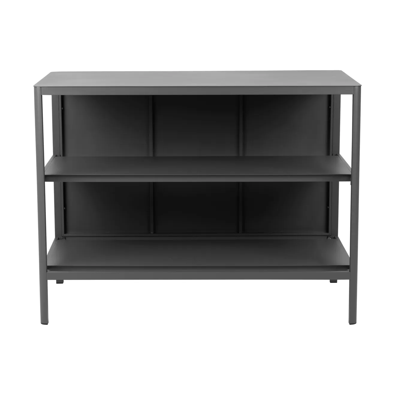 Kelia outdoor kitchen bench with shelves, Anthracite, 121x91x64 cm Brafab