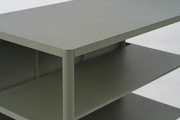 Kelia outdoor kitchen bench with shelves - Nordic green, 121x91x64 cm - Brafab