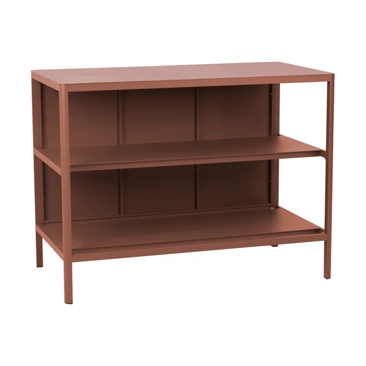 Kelia outdoor kitchen bench with shelves - Zin red, 121x91x64 cm - Brafab