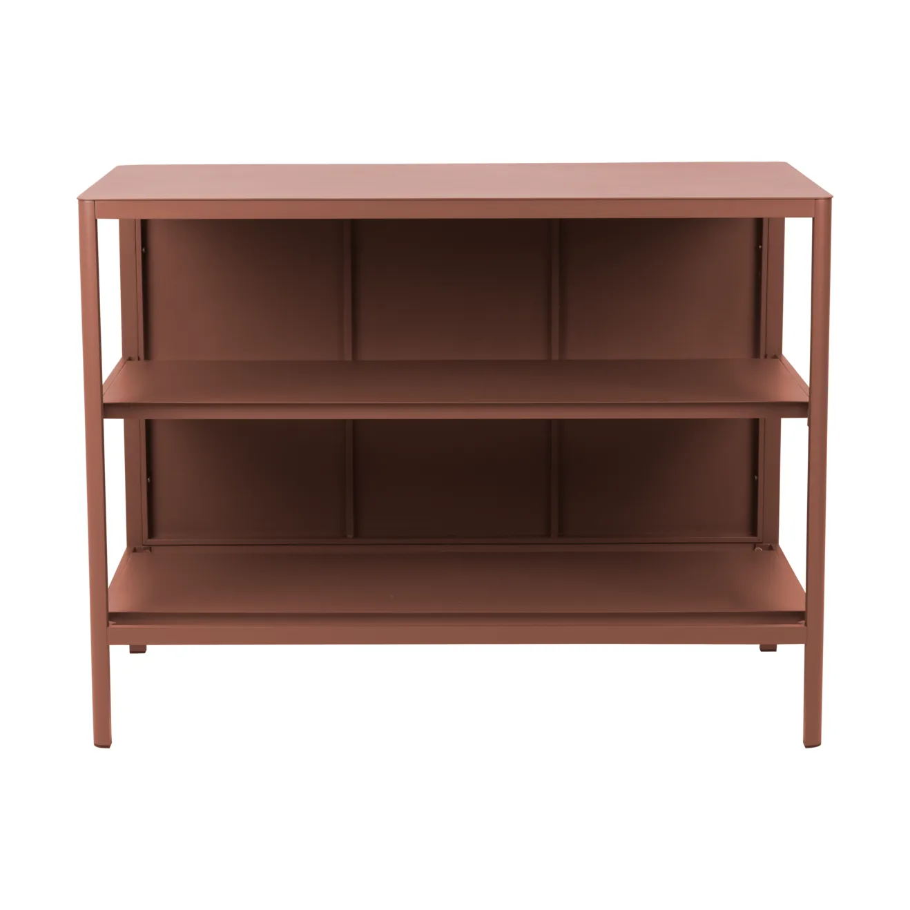 Kelia outdoor kitchen bench with shelves, Zin red, 121x91x64 cm Brafab