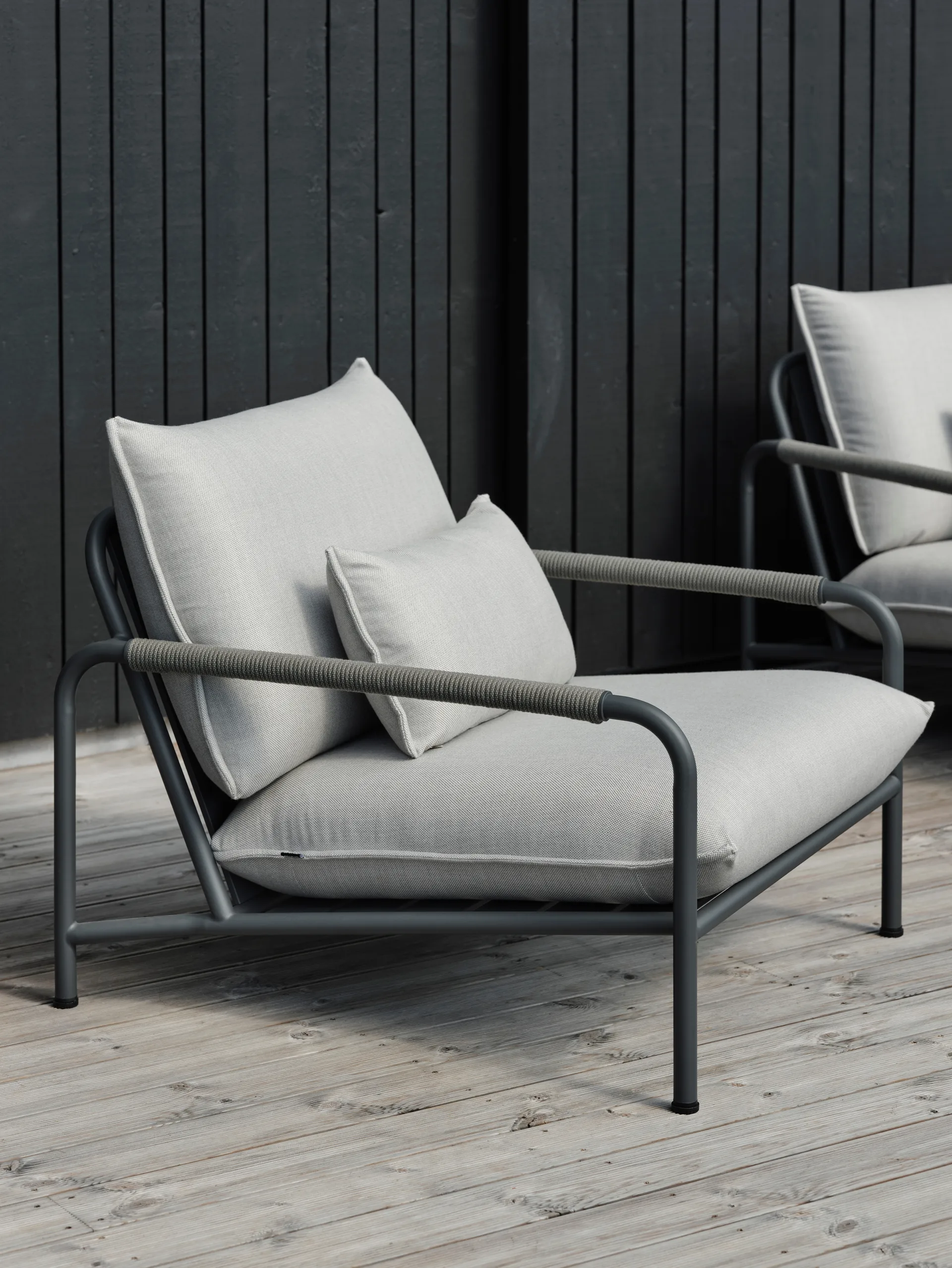Lerberget lounge chair, Anthracite-ash Brafab