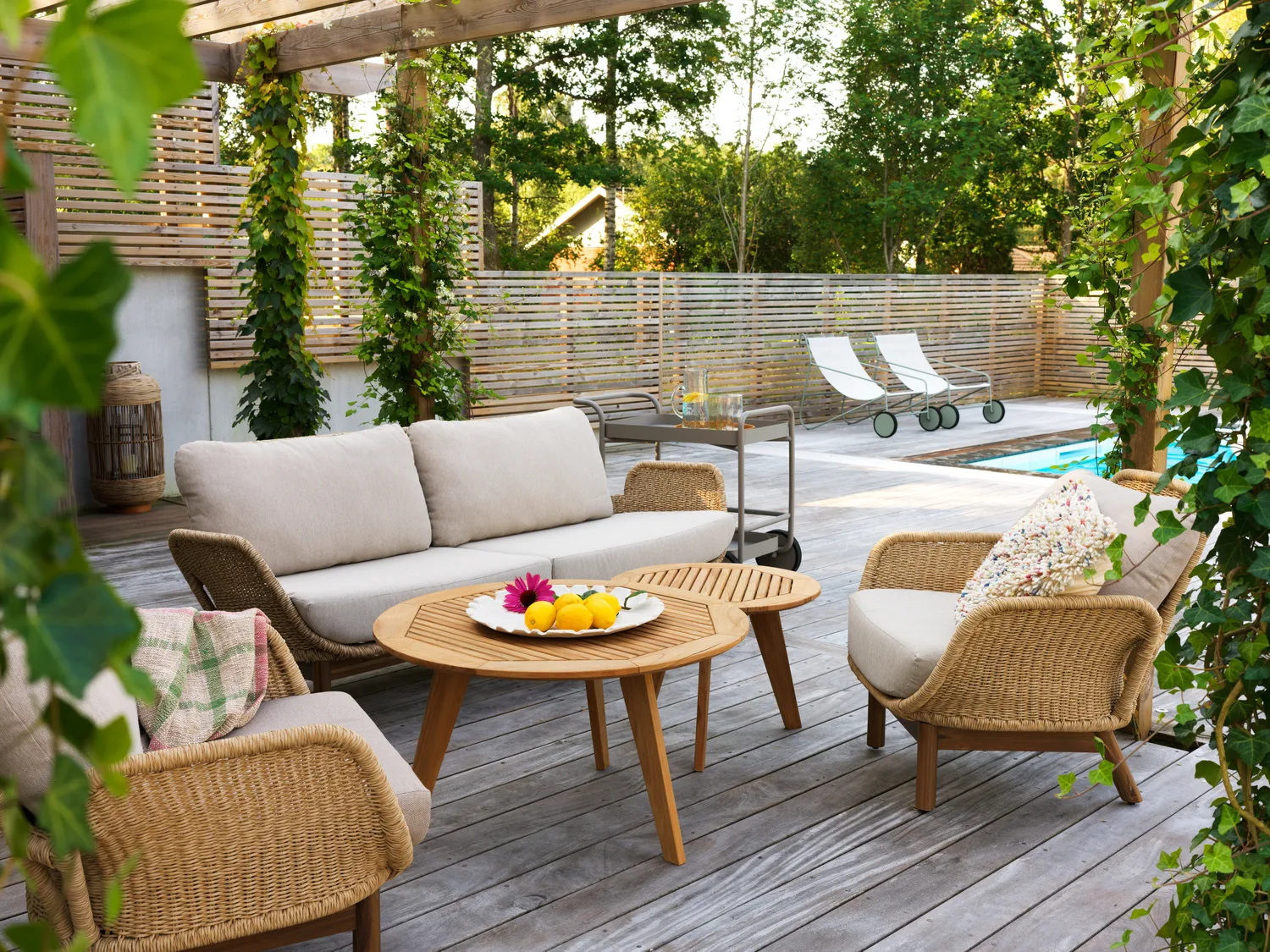 Lily armchair, Twist straw-plush wheat Brafab