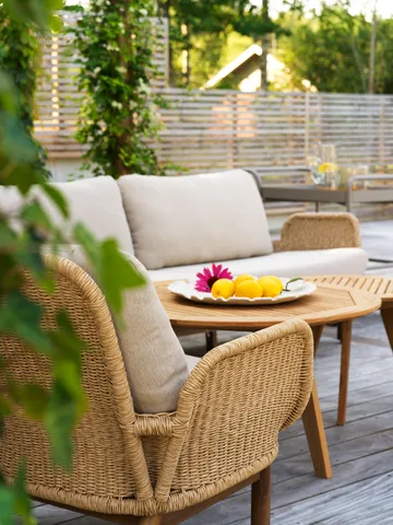 Lily armchair - Twist straw-plush wheat - Brafab