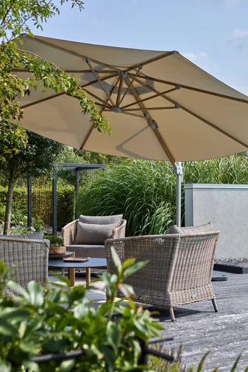 Luzzi free-hanging parasol - Khaki - Brafab