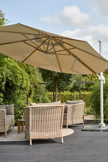 Luzzi free-hanging parasol - Khaki - Brafab