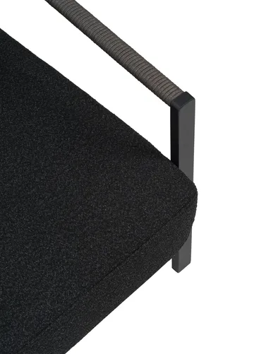 Lyra armchair - Black-teddy black - Brafab