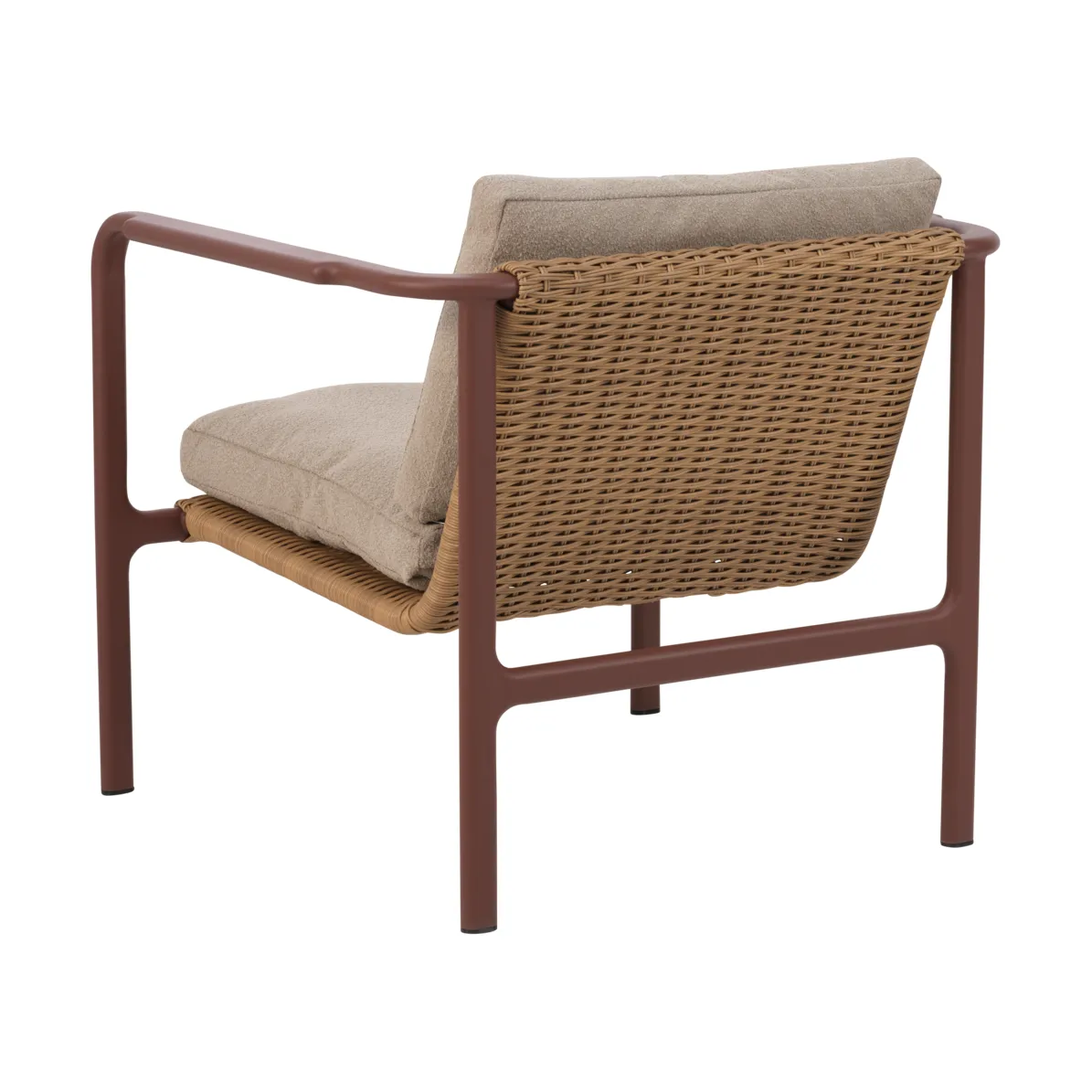 Motty armchair, Zin red-teddy beige Brafab
