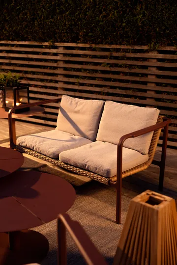 Motty sofa - Zin red-teddy beige, 2-seater - Brafab