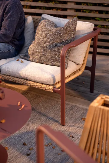 Motty sofa - Zin red-teddy beige, 2-seater - Brafab