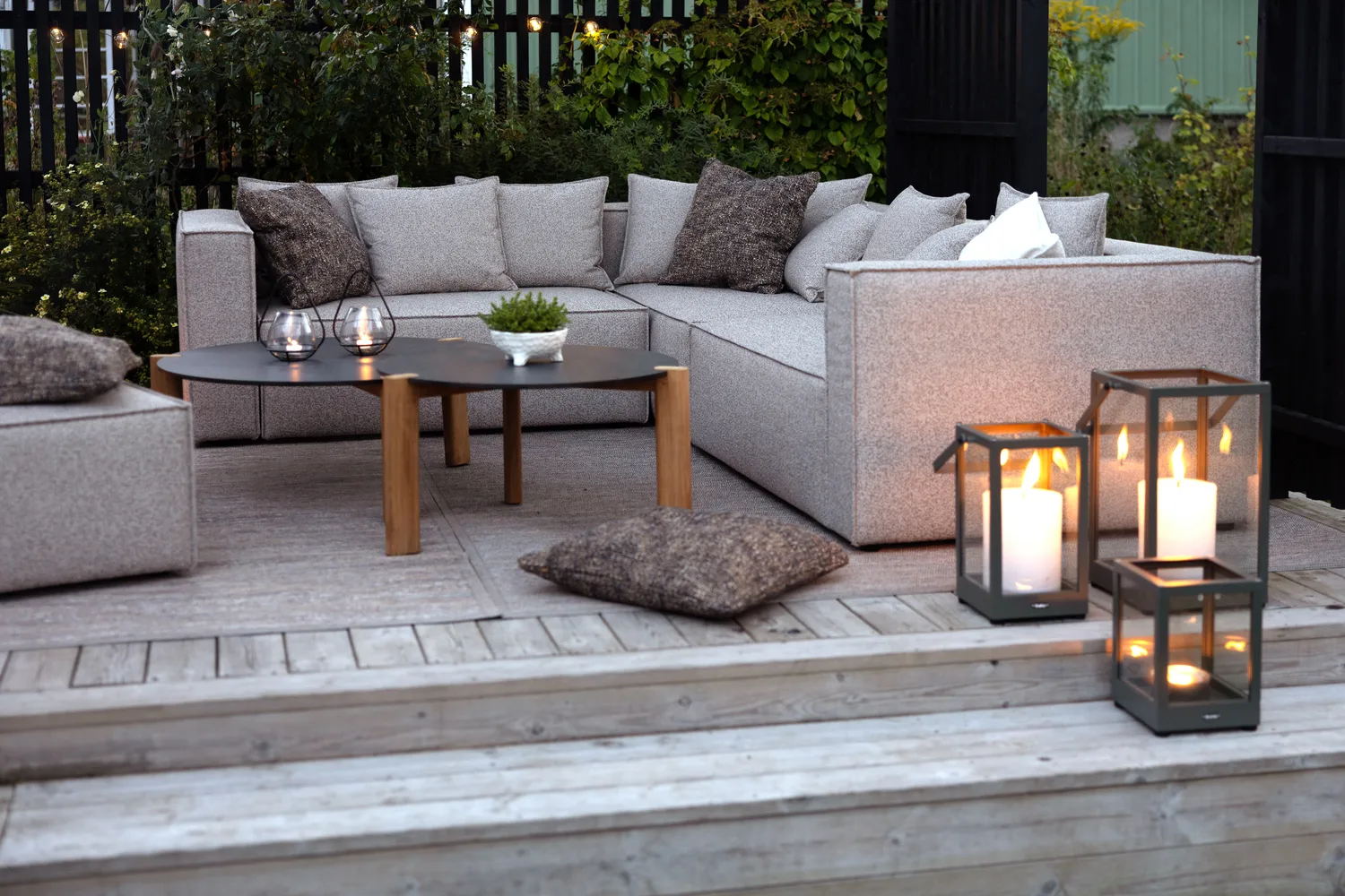 Muki sofa module, Light taupe, right end module Brafab