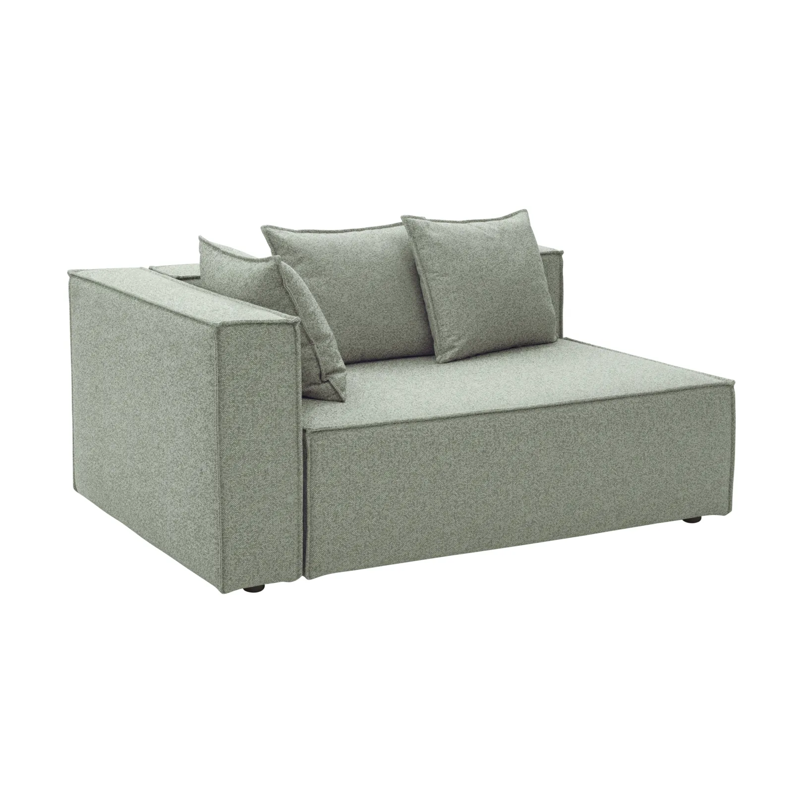 Muki sofa module, Sea green, right end module Brafab