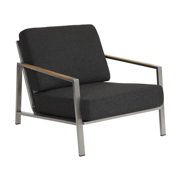 Naos armchair - Stainless steel-nearly black - Brafab
