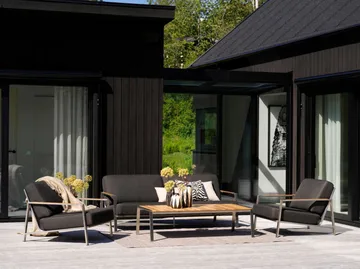 Naos armchair - Stainless steel-nearly black - Brafab