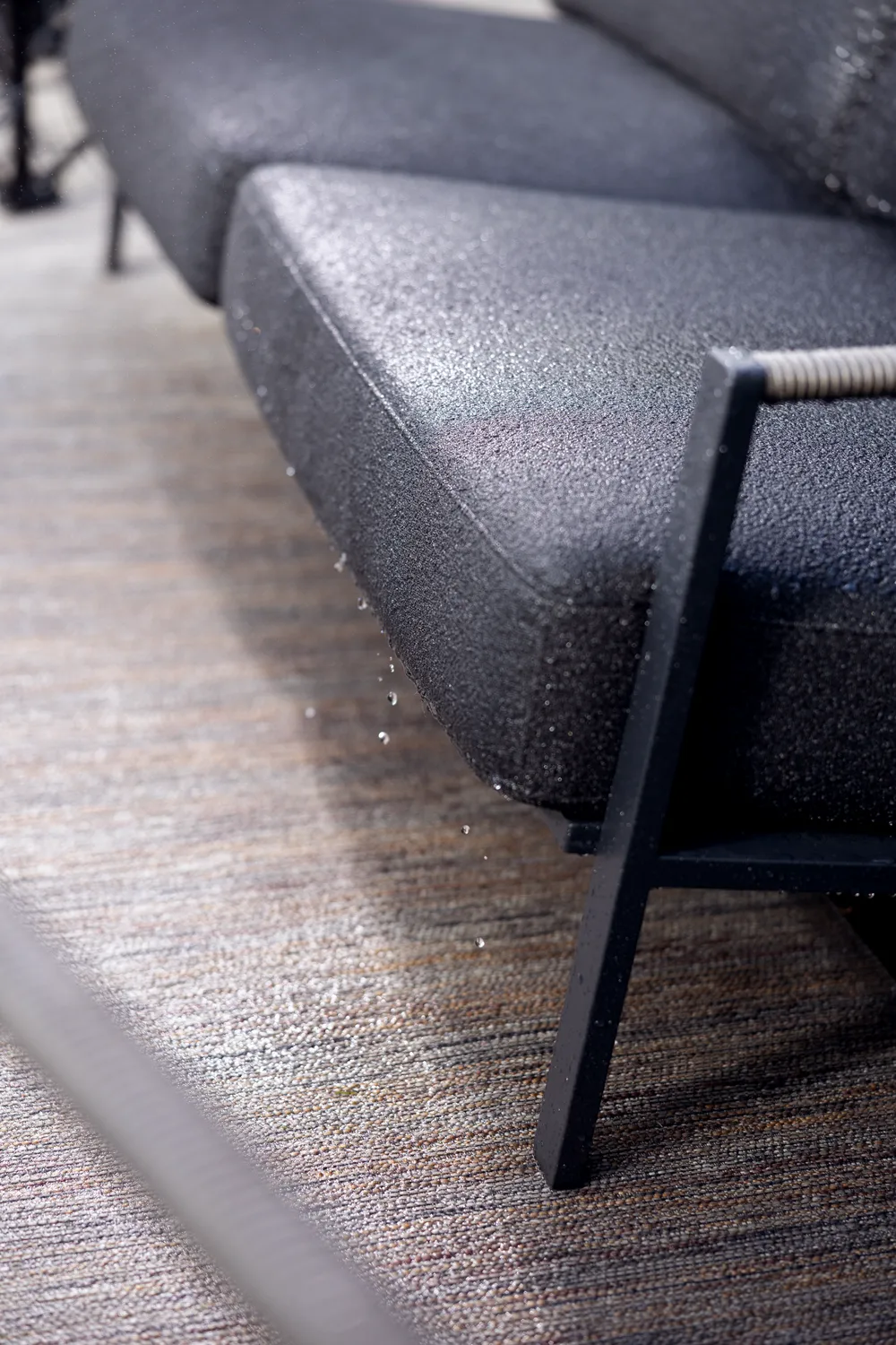 Naos sofa, Black-teddy black, 2.5-seater Brafab