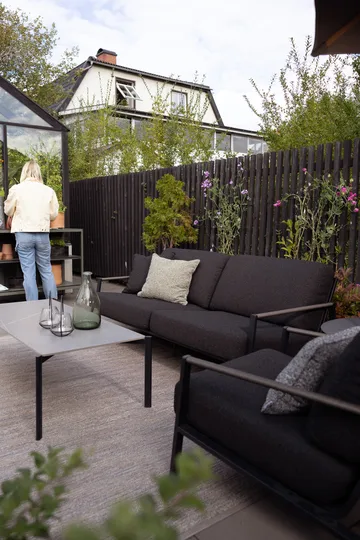 Naos sofa - Black-teddy black, 2.5-seater - Brafab