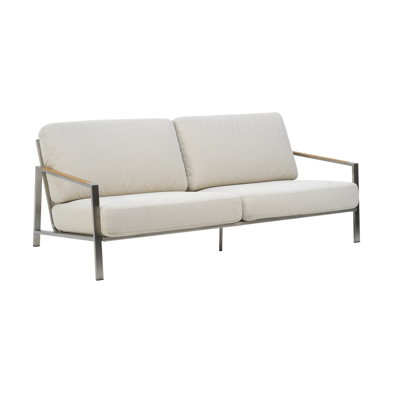Naos sofa, Stainless steel-dot beige, 2.5-seater Brafab