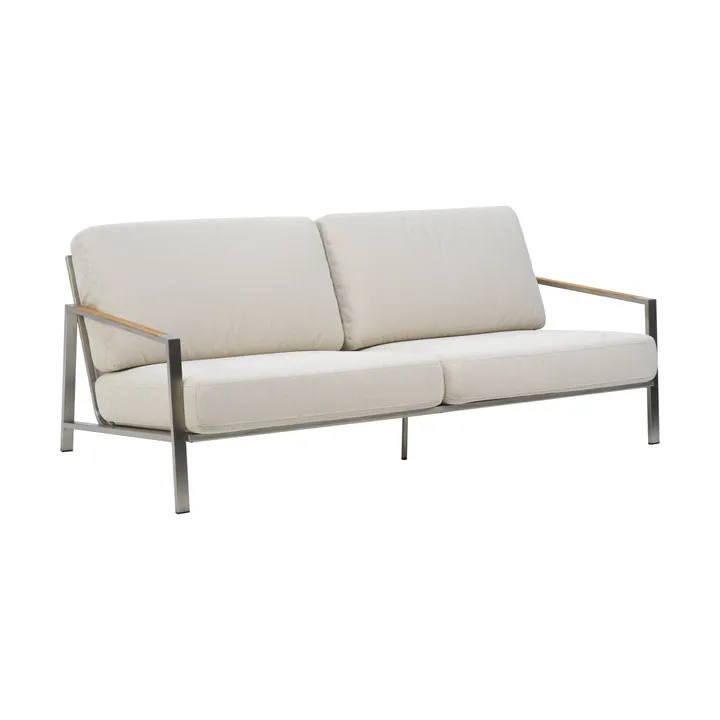 Naos sofa - Stainless steel-dot beige, 2.5-seater - Brafab