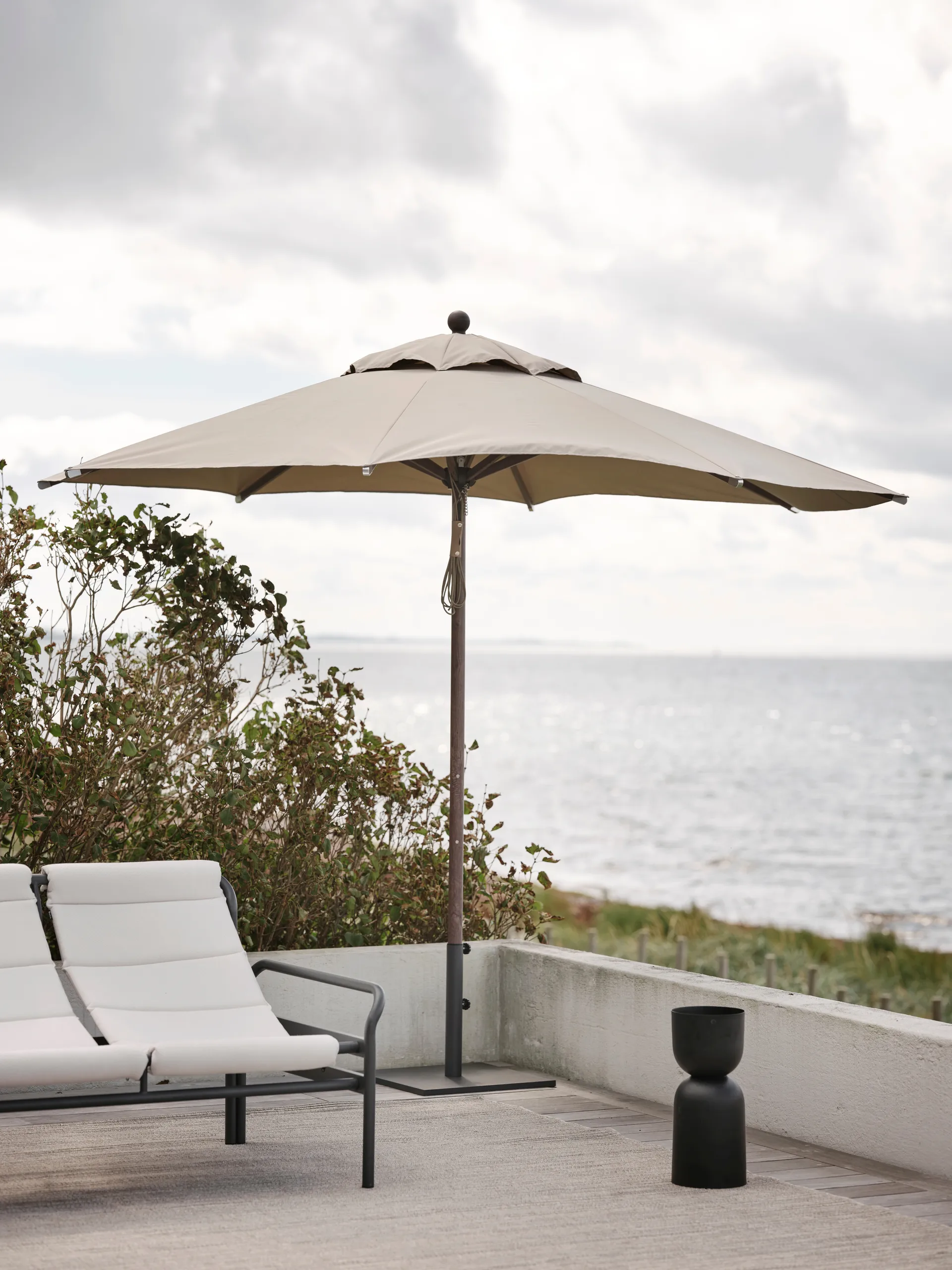 Paliano parasol, Brown-taupe 300 cm Brafab