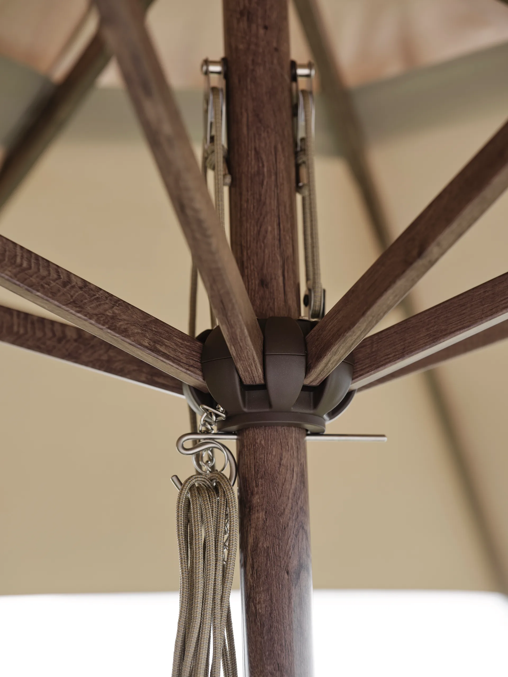 Paliano parasol, Brown-taupe 350 cm Brafab