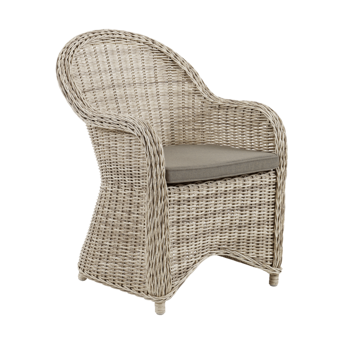 Brafab Paulina armchair with seat cushion Beige-beige