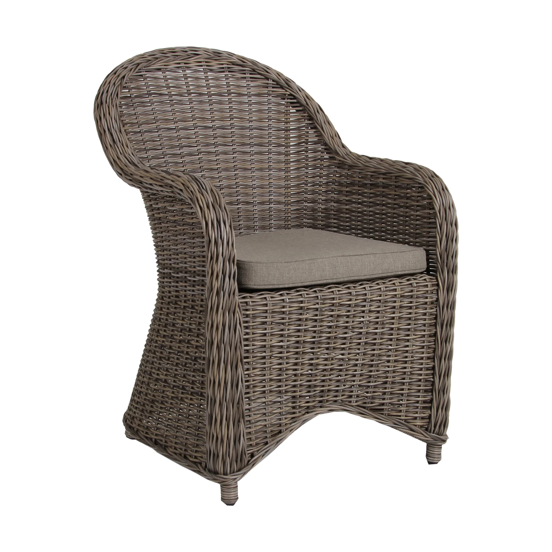 Paulina armchair with seat cushion, Rustic-beige Brafab