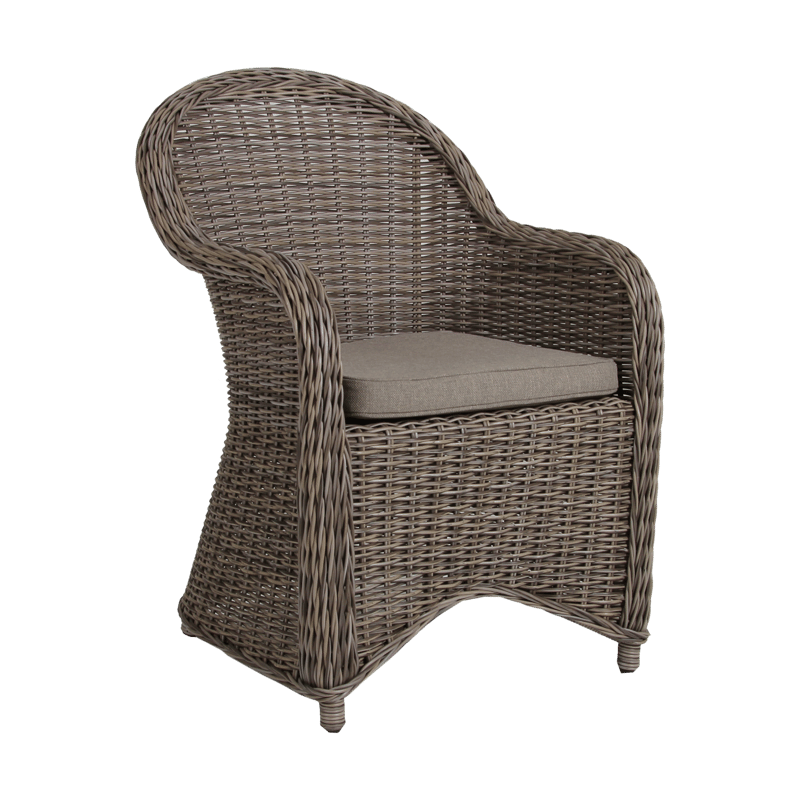 Brafab Paulina armchair with seat cushion Rustic-beige