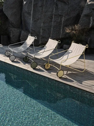 Poul Chair lounge armchair - Dusty green-white - Brafab