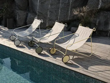 Poul Chair lounge armchair - Dusty green-white - Brafab